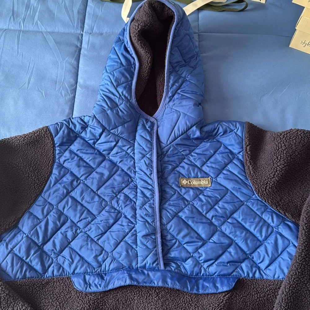 Columbia Women's Sweet View Fleece Hooded Pullover Lapis Blue Dark Nocturnal XL! - Picture 5 of 12